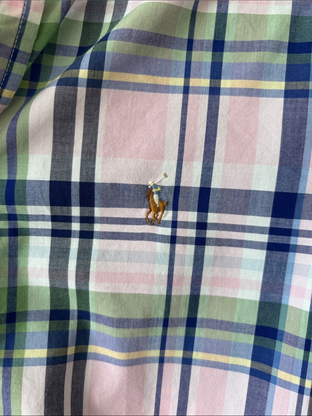 Ralph Lauren Multicolor Pastel Plaid Button-Down Shirt